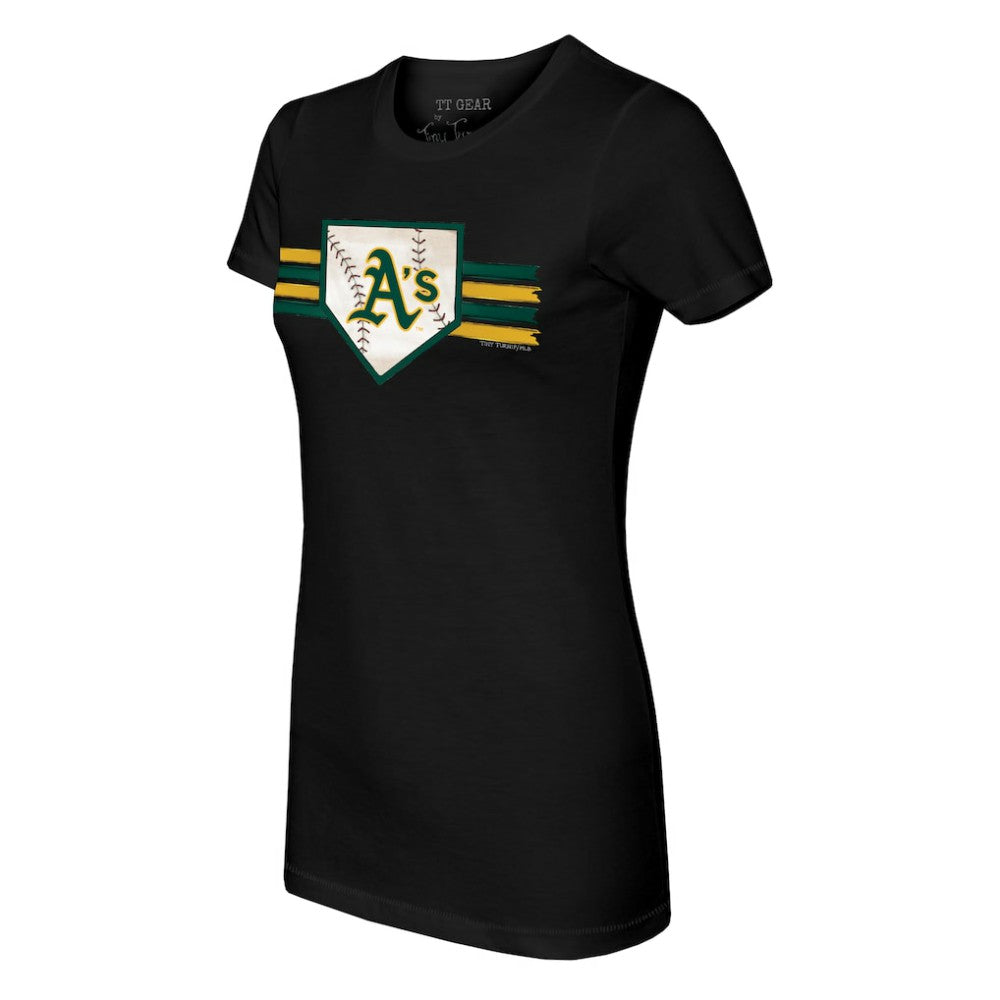 Athletics Tiny Turnip Women's Base Stripe T-Shirt Black