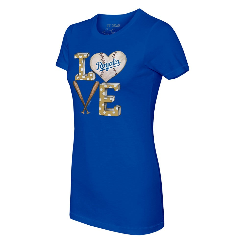 Kansas City Royals Tiny Turnip Women's Baseball Love T-Shirt Royal