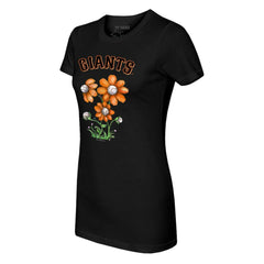 San Francisco Giants Tiny Turnip Women's Blooming Baseballs T-Shirt Black