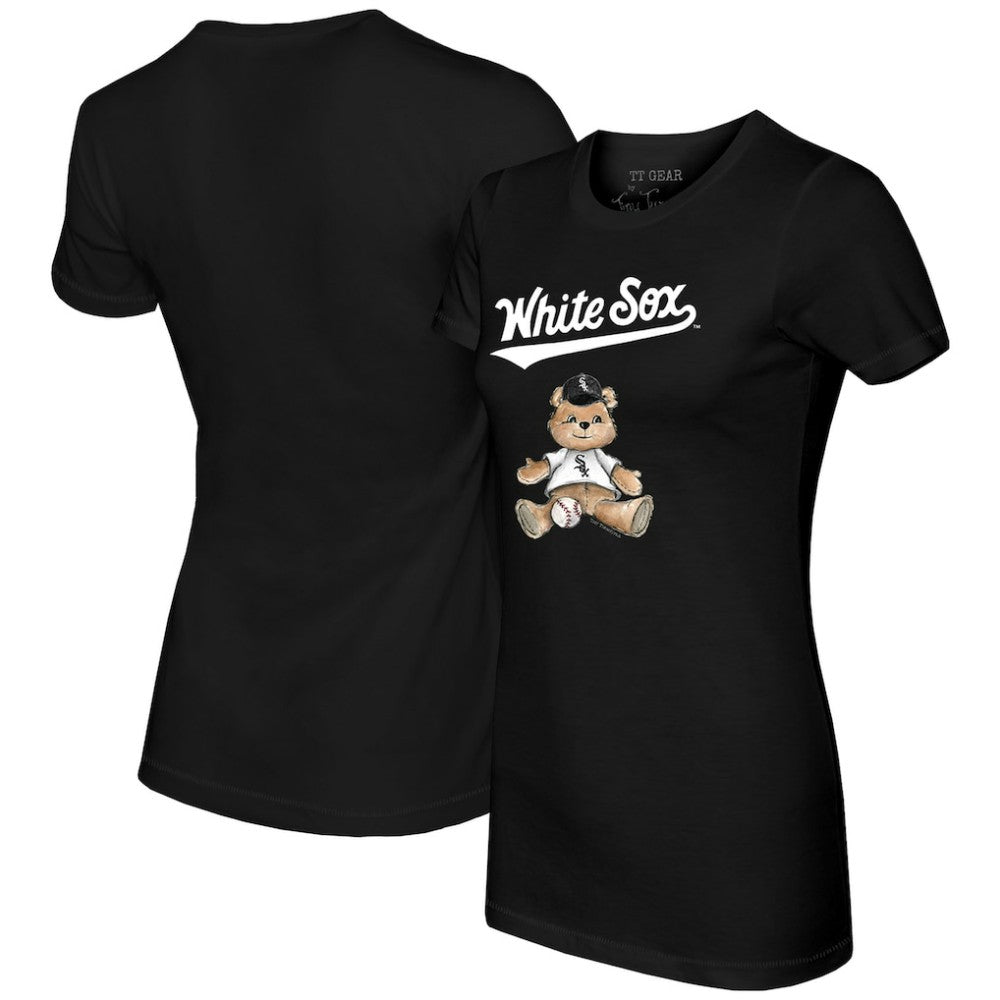 Chicago White Sox Tiny Turnip Women's Teddy Boy T-Shirt Black