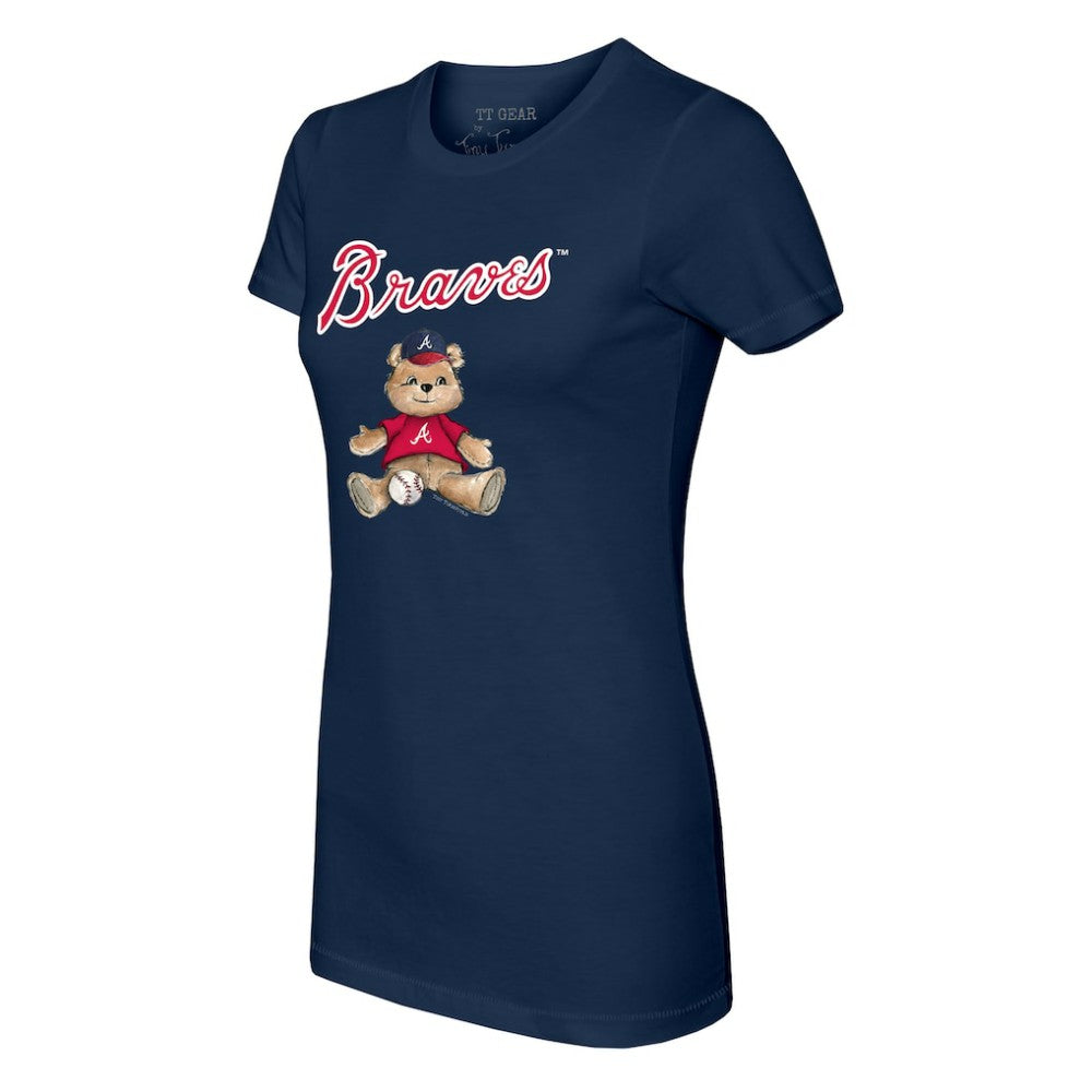 Atlanta Braves Tiny Turnip Women's Teddy Boy T-Shirt Navy