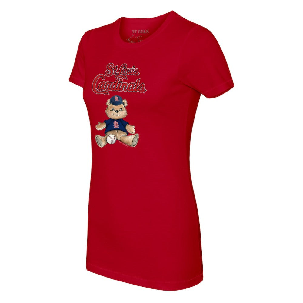 St. Louis Cardinals Tiny Turnip Women's Teddy Boy T-Shirt Red