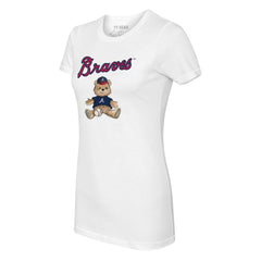 Atlanta Braves Tiny Turnip Women's Teddy Boy T-Shirt White
