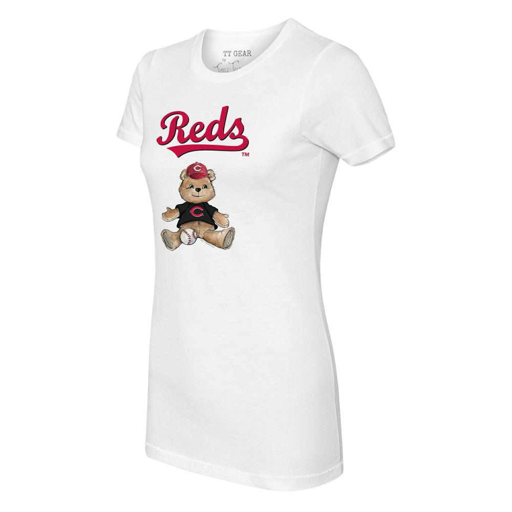 Cincinnati Reds Tiny Turnip Women's Teddy Boy T-Shirt White