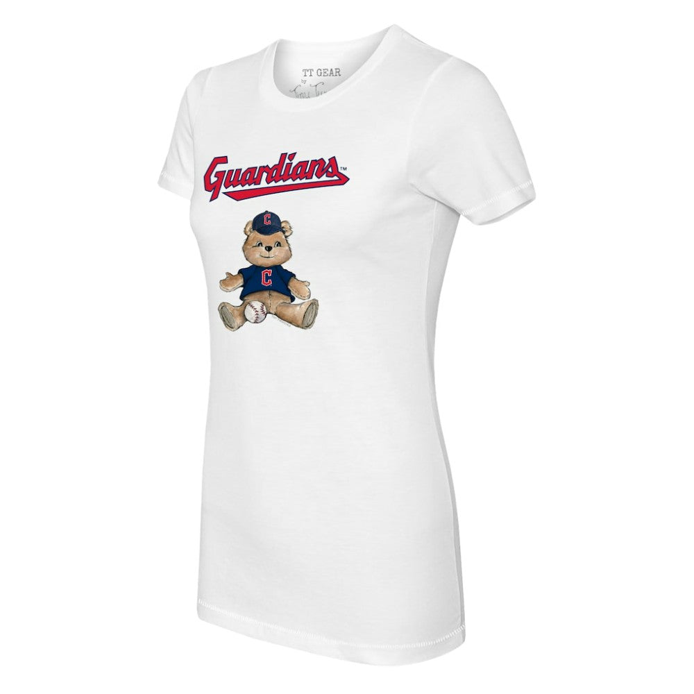 Cleveland Guardians Tiny Turnip Women's Teddy Boy T-Shirt White