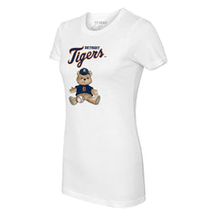 Detroit Tigers Tiny Turnip Women's Teddy Boy T-Shirt White
