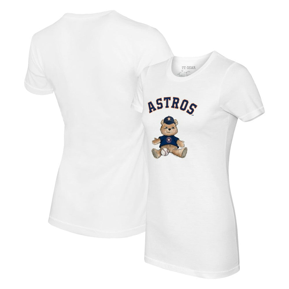Houston Astros Tiny Turnip Women's Teddy Boy T-Shirt White