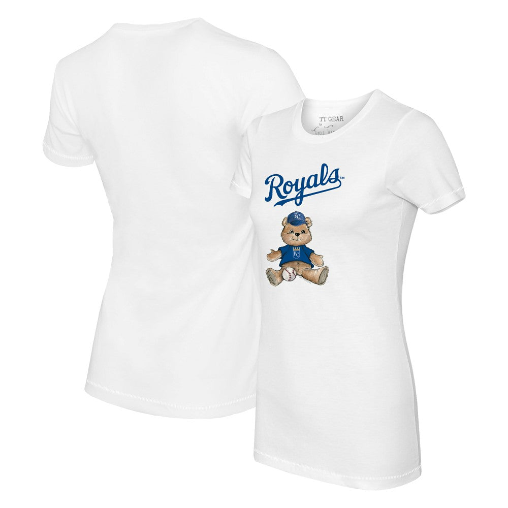Kansas City Royals Tiny Turnip Women's Teddy Boy T-Shirt White
