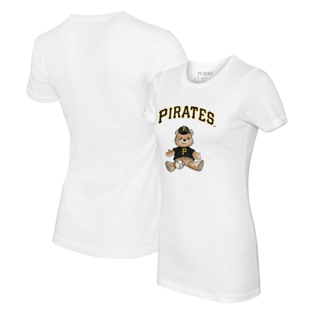 Pittsburgh Pirates Tiny Turnip Women's Teddy Boy T-Shirt White