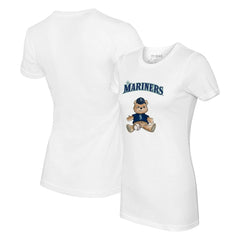Seattle Mariners Tiny Turnip Women's Teddy Boy T-Shirt White