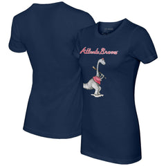 Atlanta Braves Tiny Turnip Women's Bronto T-Shirt Navy