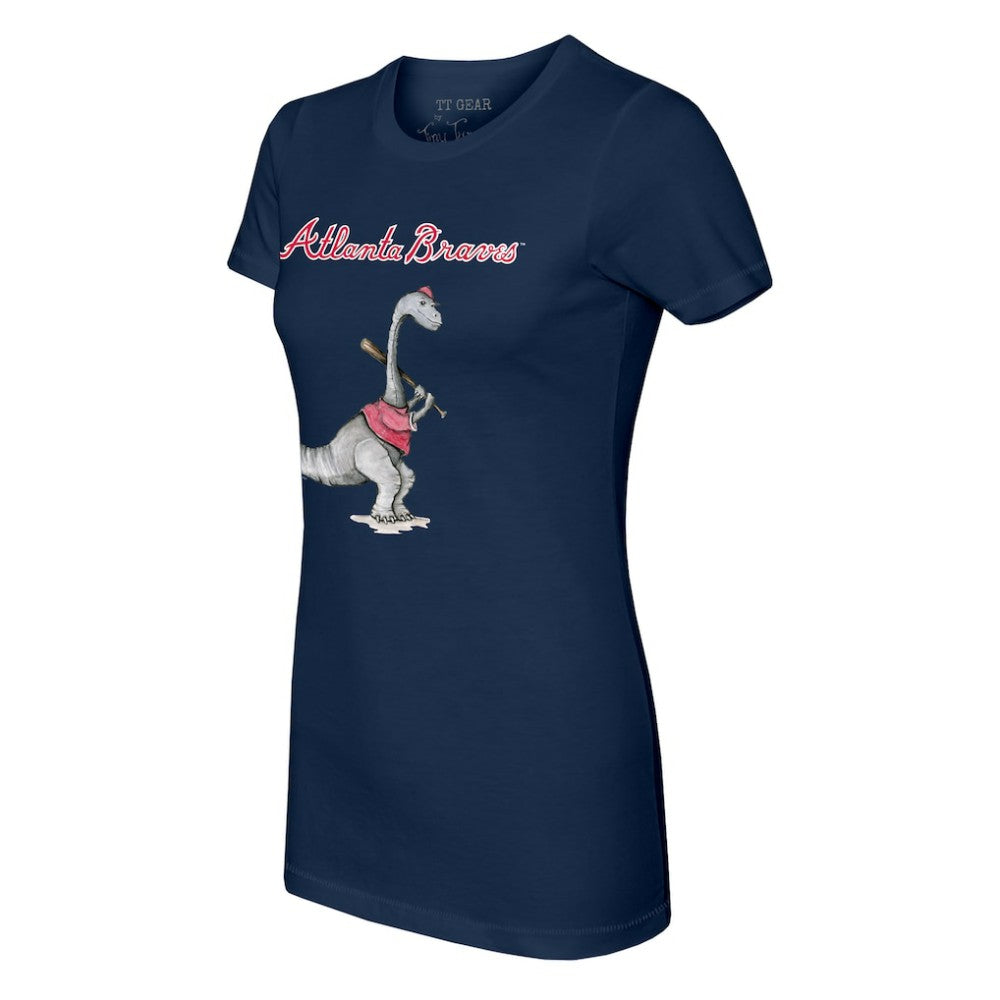 Atlanta Braves Tiny Turnip Women's Bronto T-Shirt Navy