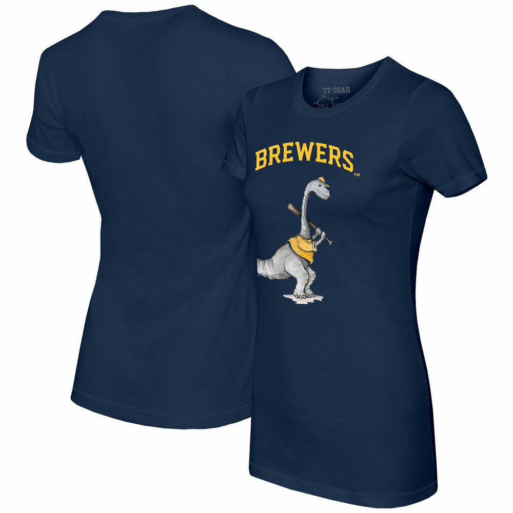 Milwaukee Brewers Tiny Turnip Women's Bronto T-Shirt Navy