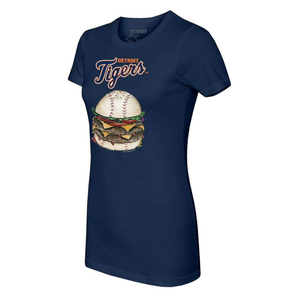 Detroit Tigers Tiny Turnip Women's Burger T-Shirt Navy