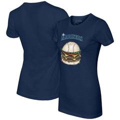 Seattle Mariners Tiny Turnip Women's Burger T-Shirt Navy