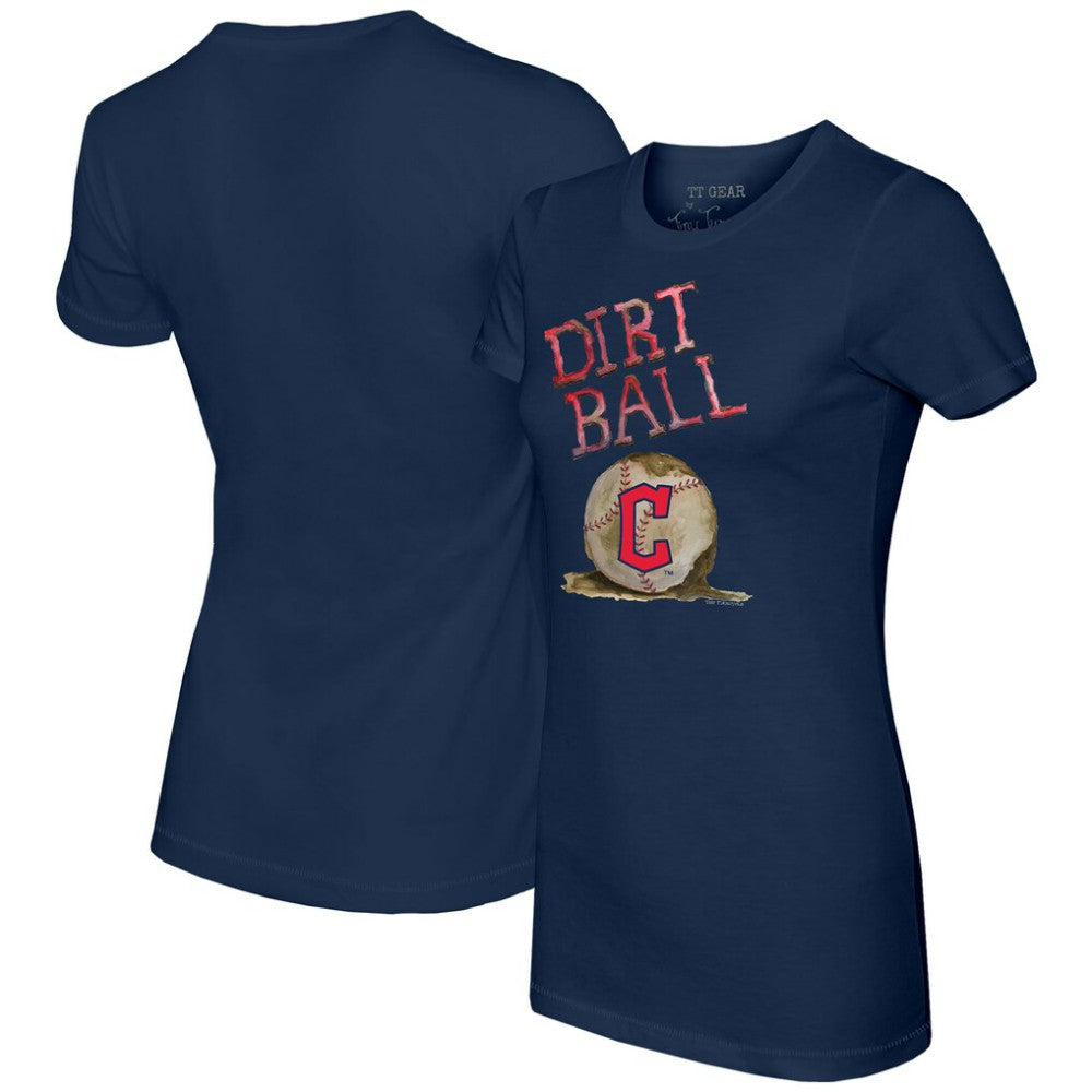 Cleveland Guardians Tiny Turnip Women's Dirt Ball T-Shirt Navy