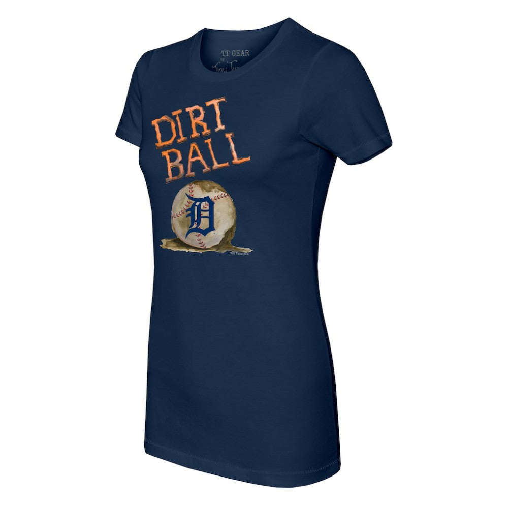 Detroit Tigers Tiny Turnip Women's Dirt Ball T-Shirt Navy