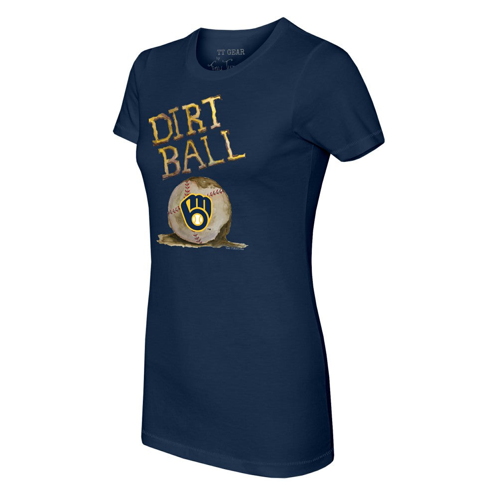 Milwaukee Brewers Tiny Turnip Women's Dirt Ball T-Shirt Navy