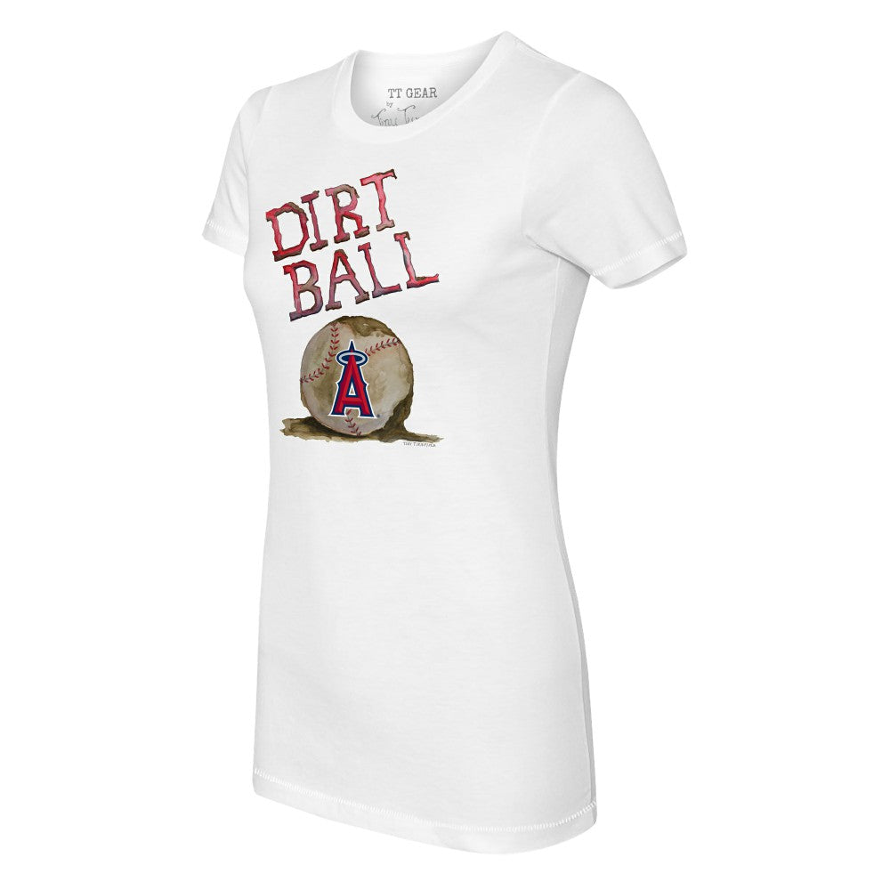 Los Angeles Angels Tiny Turnip Women's Dirt Ball T-Shirt White