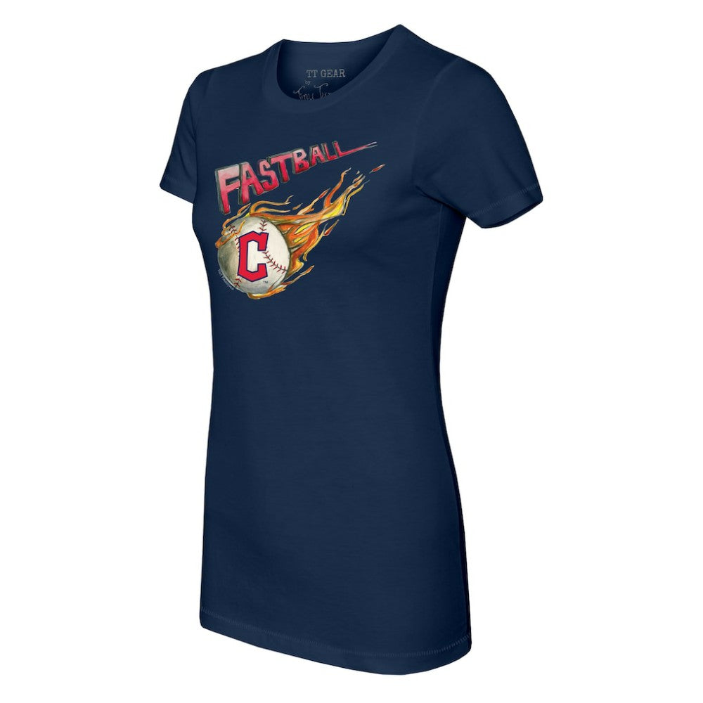 Cleveland Guardians Tiny Turnip Women's Fastball T-Shirt Navy