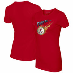 Los Angeles Angels Tiny Turnip Women's Fastball T-Shirt Red