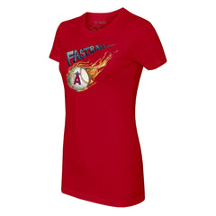 Los Angeles Angels Tiny Turnip Women's Fastball T-Shirt Red