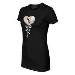 Chicago White Sox Tiny Turnip Women's Heart Lolly T-Shirt Black