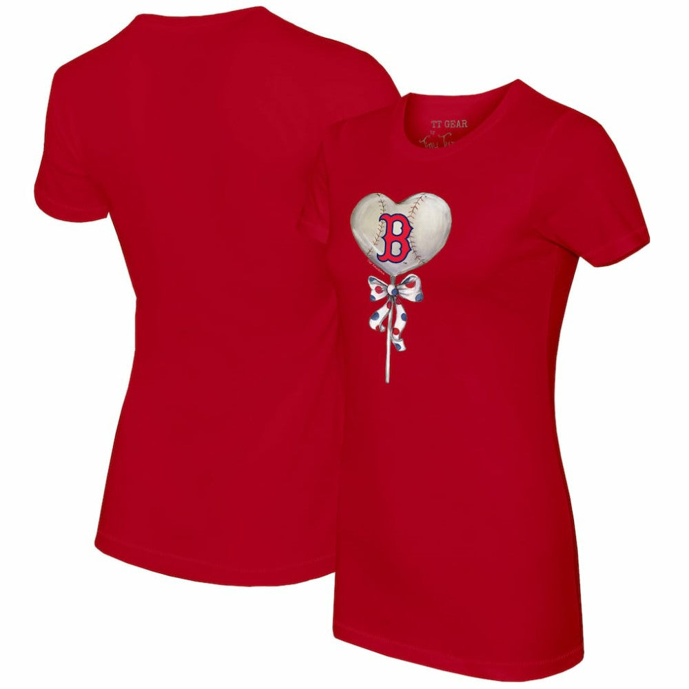 Boston Red Sox Tiny Turnip Women's Heart Lolly T-Shirt Red