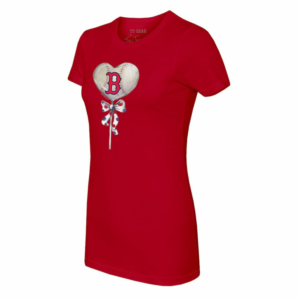 Boston Red Sox Tiny Turnip Women's Heart Lolly T-Shirt Red