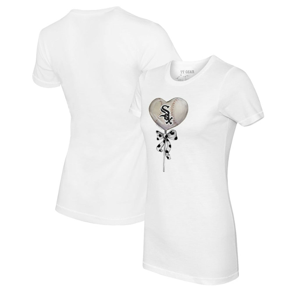 Chicago White Sox Tiny Turnip Women's Heart Lolly T-Shirt White