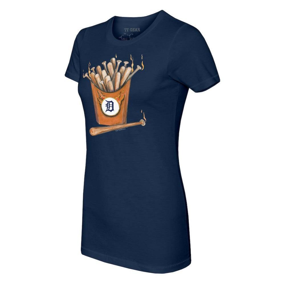 Detroit Tigers Tiny Turnip Women's Hot Bats T-Shirt Navy