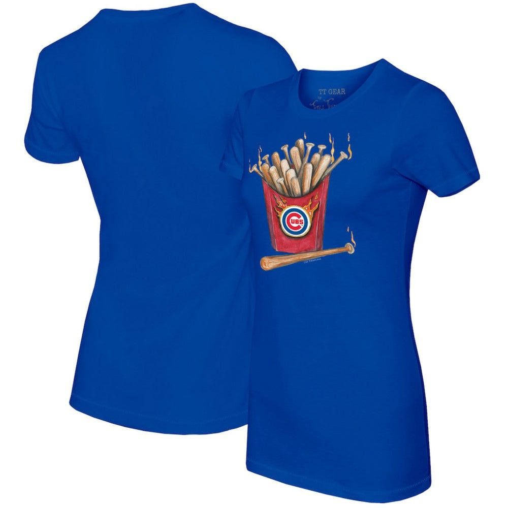 Chicago Cubs Tiny Turnip Women's Hot Bats T-Shirt Royal