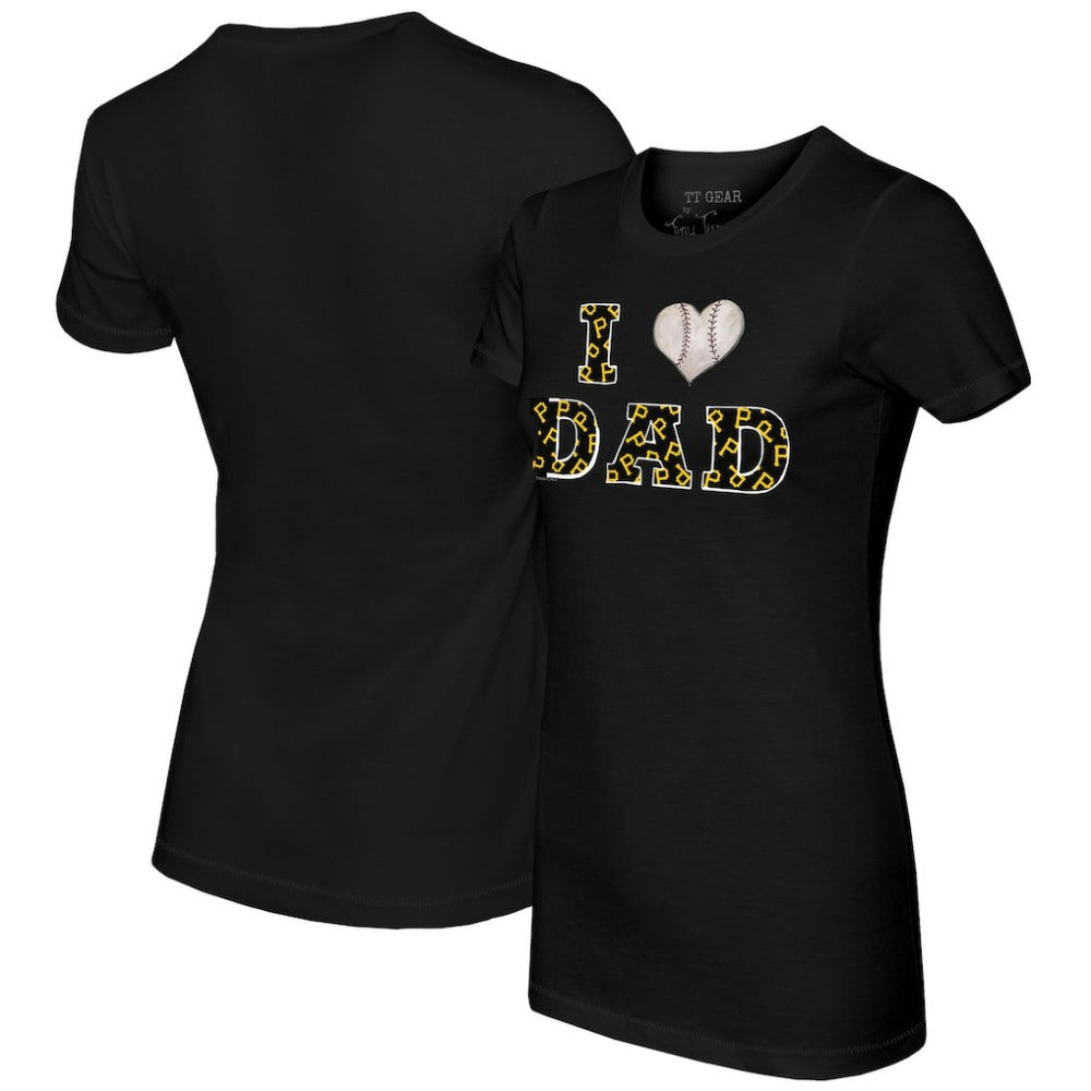Pittsburgh Pirates Tiny Turnip Women's I Love Dad T-Shirt Black