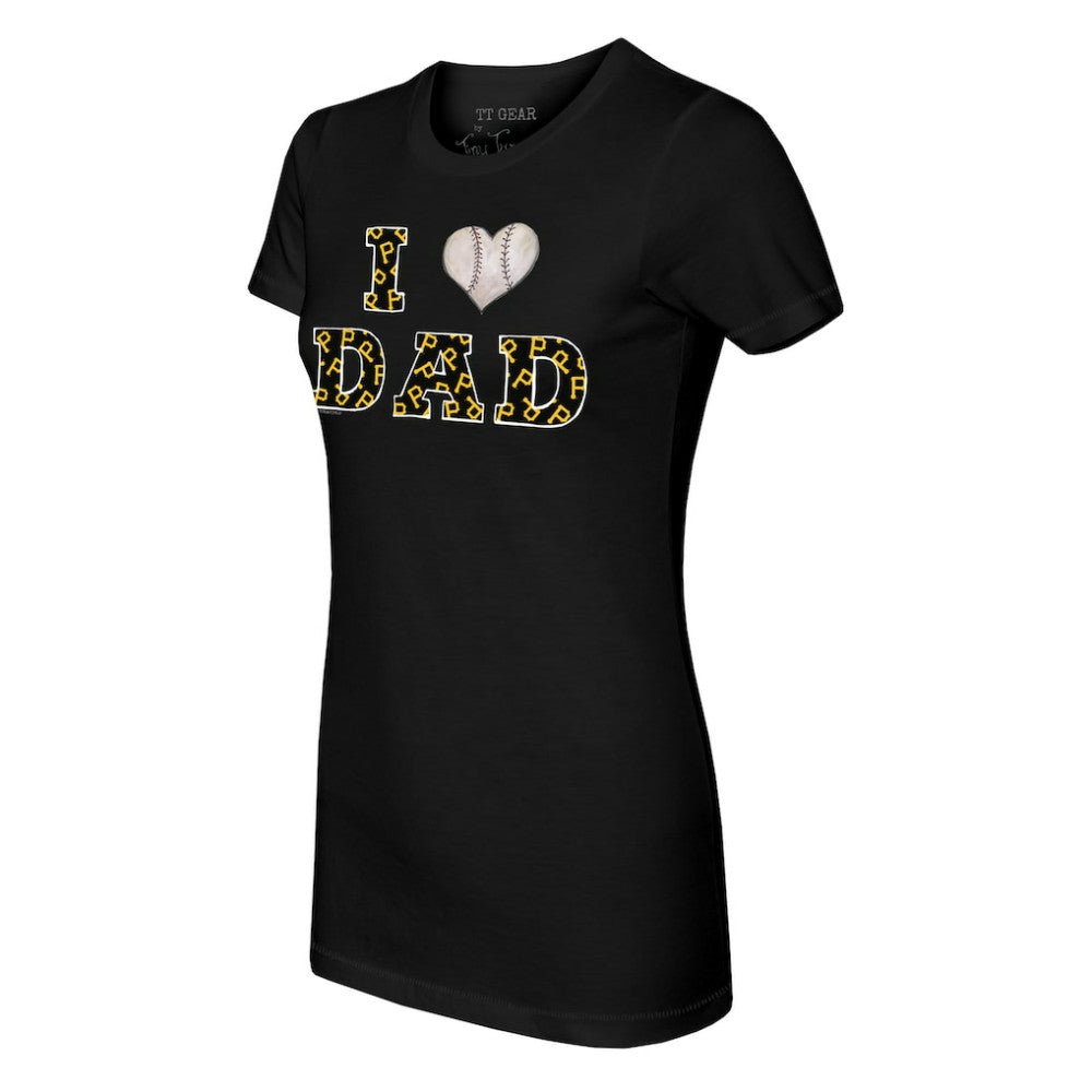 Pittsburgh Pirates Tiny Turnip Women's I Love Dad T-Shirt Black