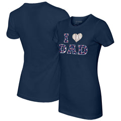 Minnesota Twins Tiny Turnip Women's I Love Dad T-Shirt Navy
