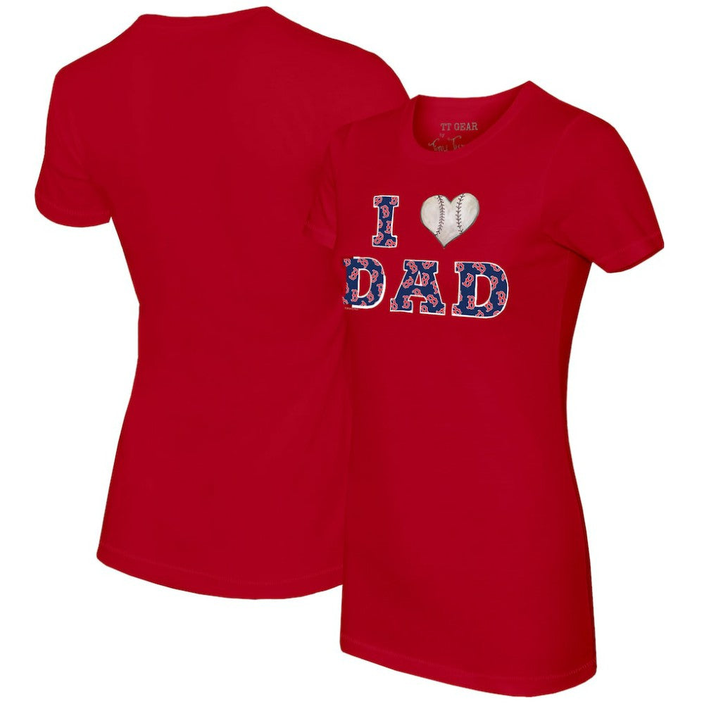 Boston Red Sox Tiny Turnip Women's I Love Dad T-Shirt Red