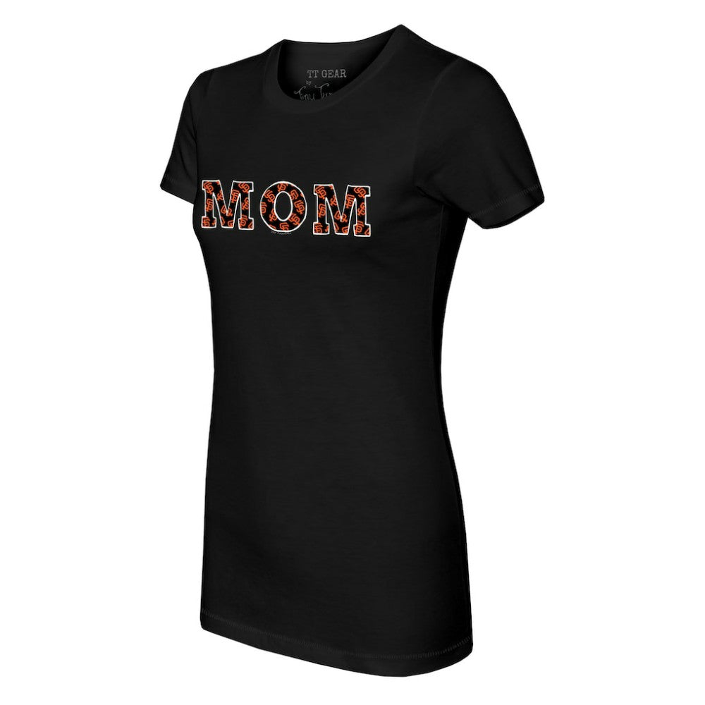 San Francisco Giants Tiny Turnip Women's Logo Mom T-Shirt Black
