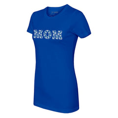 Los Angeles Dodgers Tiny Turnip Women's Logo Mom T-Shirt Royal