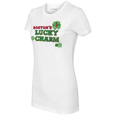 Boston Red Sox Tiny Turnip Women's Lucky Charm T-Shirt White