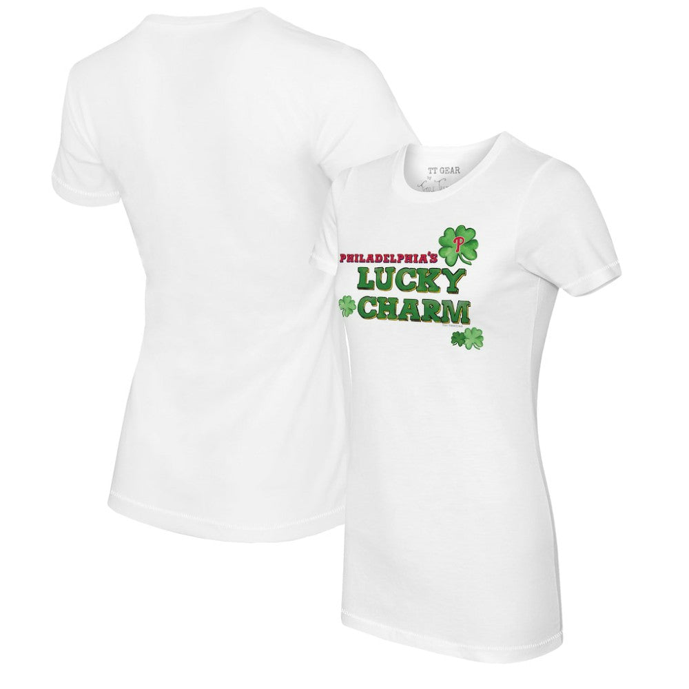 Philadelphia Phillies Tiny Turnip Women's Lucky Charm T-Shirt White