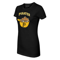 Pittsburgh Pirates Tiny Turnip Women's Nacho Helmet T-Shirt Black