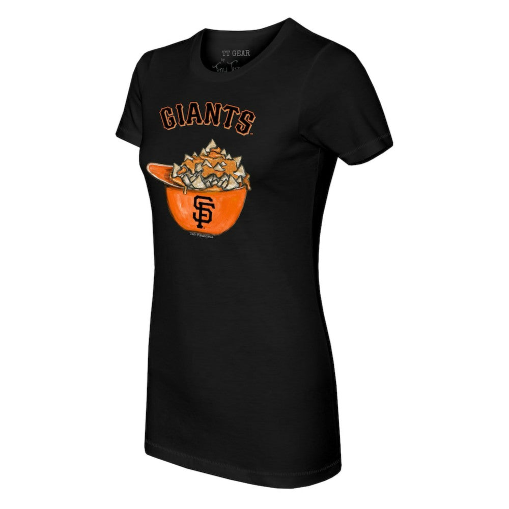 San Francisco Giants Tiny Turnip Women's Nacho Helmet T-Shirt Black