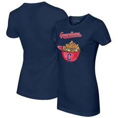Cleveland Guardians Tiny Turnip Women's Nacho Helmet T-Shirt Navy