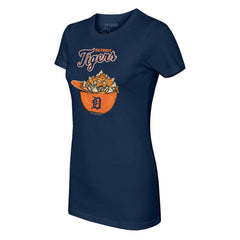 Detroit Tigers Tiny Turnip Women's Nacho Helmet T-Shirt Navy