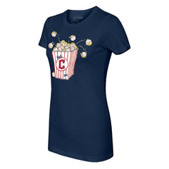 Cleveland Guardians Tiny Turnip Women's Popcorn T-Shirt Navy
