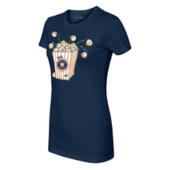 Houston Astros Tiny Turnip Women's Popcorn T-Shirt Navy