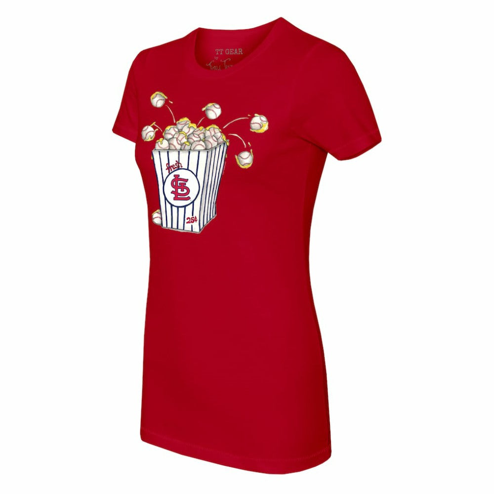 St. Louis Cardinals Tiny Turnip Women's Popcorn T-Shirt Red