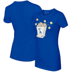 Los Angeles Dodgers Tiny Turnip Women's Popcorn T-Shirt Royal