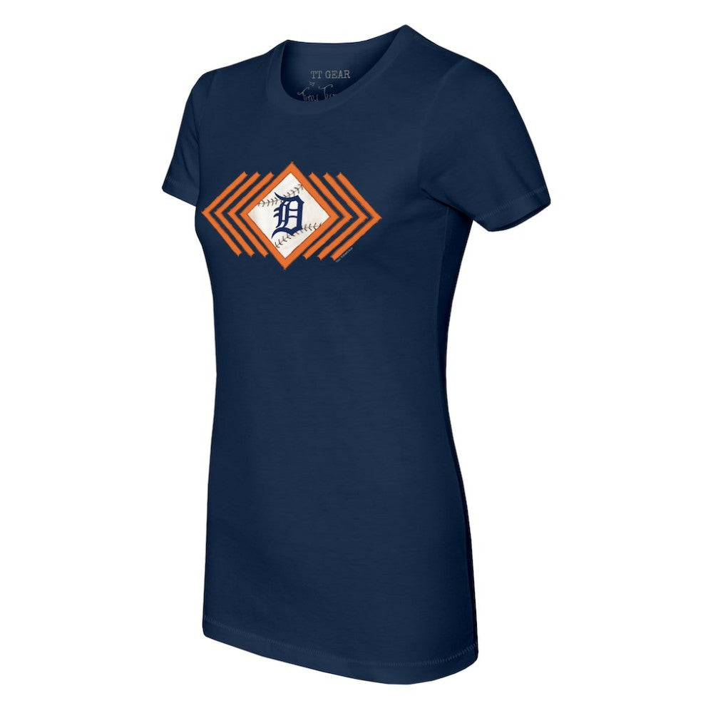 Detroit Tigers Tiny Turnip Women's Prism Arrows T-Shirt Navy