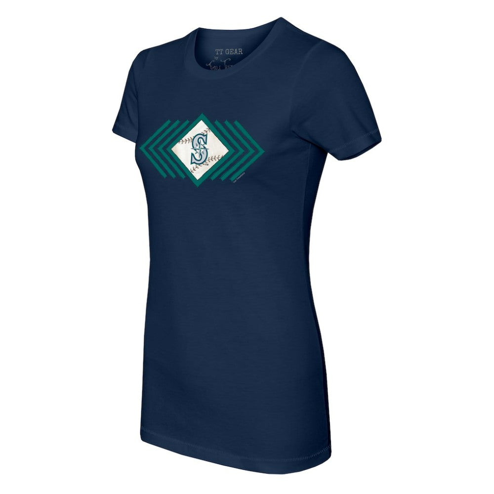 Seattle Mariners Tiny Turnip Women's Prism Arrows T-Shirt Navy